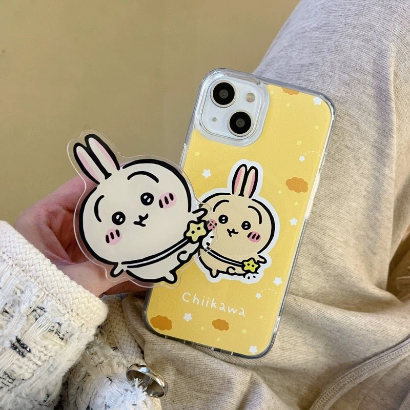 Japanese Cartoon ChiiKawa Hachiware Usagi with Stand iPhone Case 11 12 13 14 15 16 Pro Promax WinnieTheBirds Toy Shop