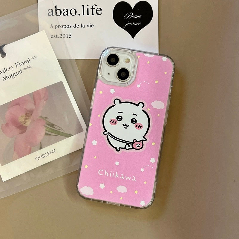 Japanese Cartoon ChiiKawa Hachiware Usagi with Stand iPhone Case 11 12 13 14 15 16 Pro Promax WinnieTheBirds Toy Shop