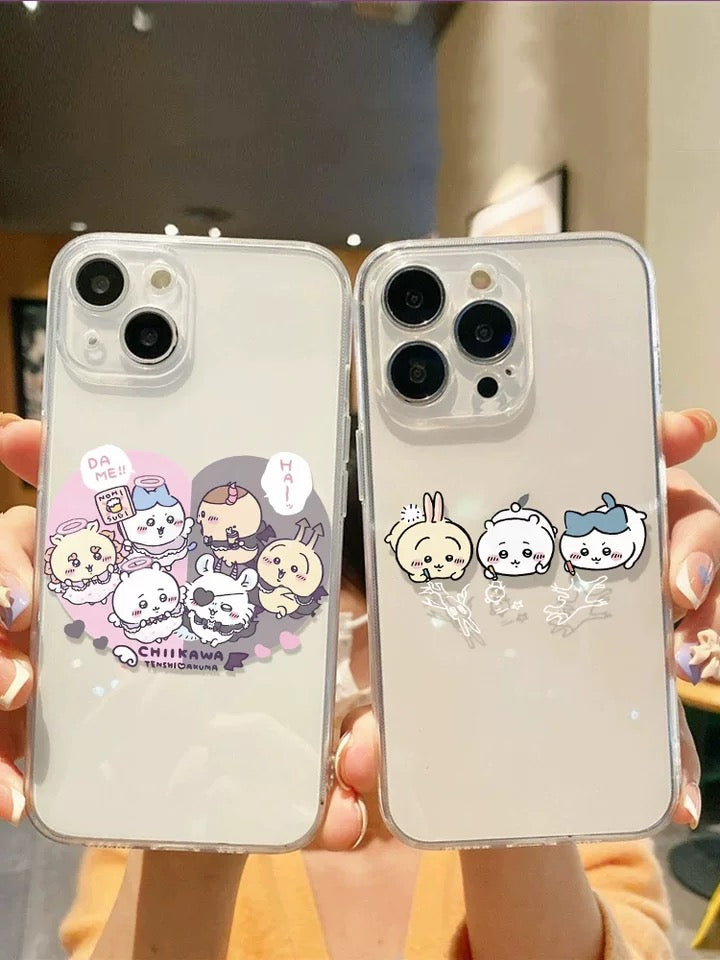 Japanese Cartoon Chiikawa | Xmas Drawing Falling - Soft iPhone Case PLUS SE2 XS XR X 11 12 13 14 15 16 Pro Promax 12mini 13mini WinnieTheBirds Toy Shop