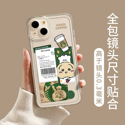 Japanese Cartoon ChiiKawa Coffee Shop | Usagi Chef - iPhone Case XS 11 12 13 14 15 16 Pro Promax mini WinnieTheBirds Toy Shop