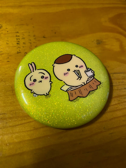 ChiiKawa X Miniso | ChiiKawa Hachiware Usagi Momonga Kurimanju Rakko Metal Pin ChiiKawa with Friends version - Kawaii Item Cute Accessories  WinnieTheBirds Toy Shop