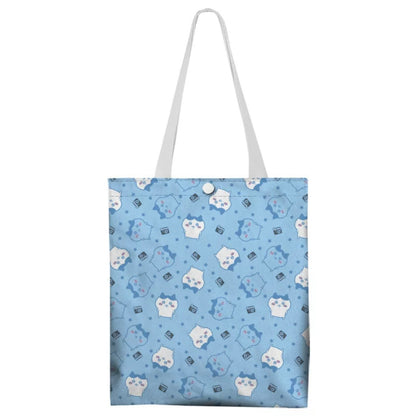 Japanese Cartoon Chiikawa Canvas Tote Bag | Full Screen ChiiKawa Hachiware Usagi - Shopping Shoulder Tote Bag WinnieTheBirds Toy Shop