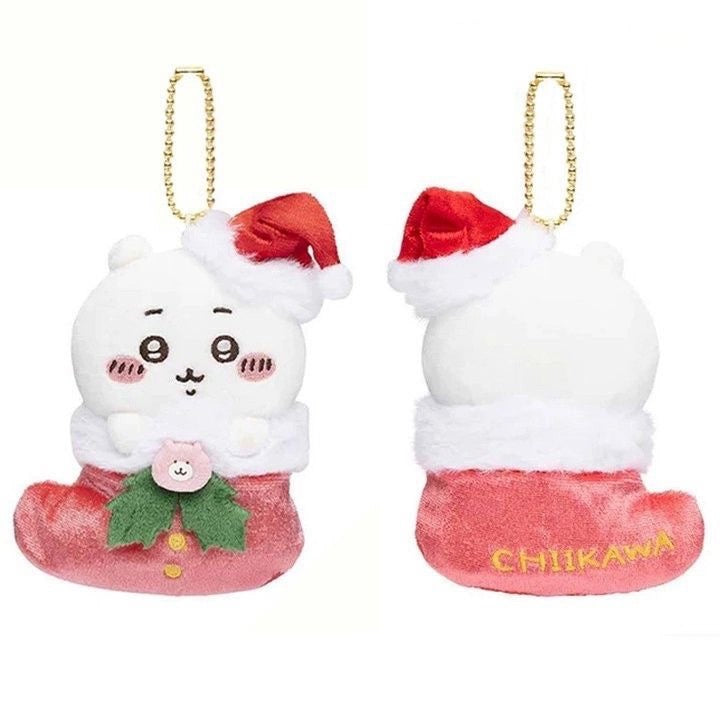 Japan ChiiKawa Merry Chrismas Edition | ChiiKawa Hachiware Usagi - Mini Plush Doll keychain WinnieTheBirds Toy Shop