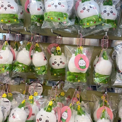 Japan ChiiKawa Merry Chrismas Edition | ChiiKawa Hachiware Usagi - Mini Plush Doll keychain WinnieTheBirds Toy Shop