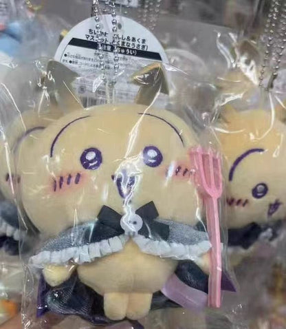 Japan ChiiKawa Lolita & Gothic Angel Devil | ChiiKawa Hachiware Usagi Momonga Rakko Shisa Kurimanju - Mini Plush Doll keychain WinnieTheBirds Toy Shop