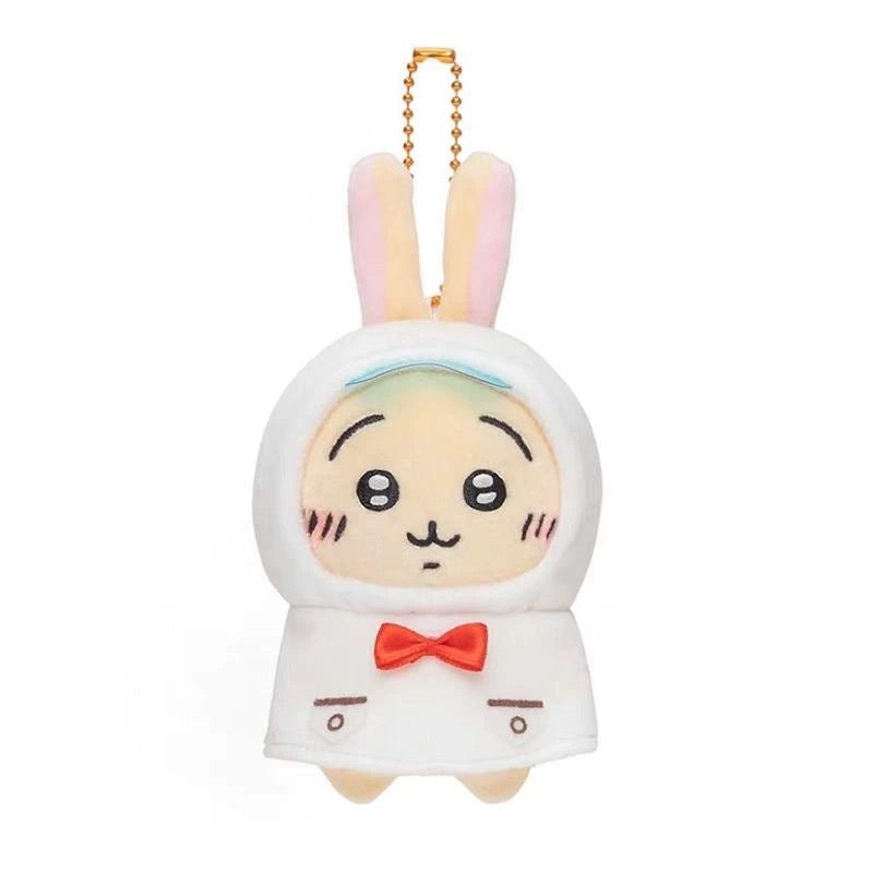 Japan ChiiKawa Rainny Day Raincoat Keychain | ChiiKawa Hachiware Usagi - Mini Plush Doll WinnieTheBirds Toy Shop