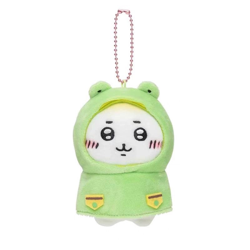 Japan ChiiKawa Rainny Day Raincoat Keychain | ChiiKawa Hachiware Usagi - Mini Plush Doll WinnieTheBirds Toy Shop