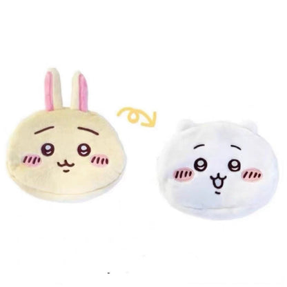 Japanese Cartoon Chiikawa Double Face Make Up Bag | ChiiKawa Hachiware Usagi Momonga Monster - Kawaii Plush Doll Purse Bag WinnieTheBirds Toy Shop