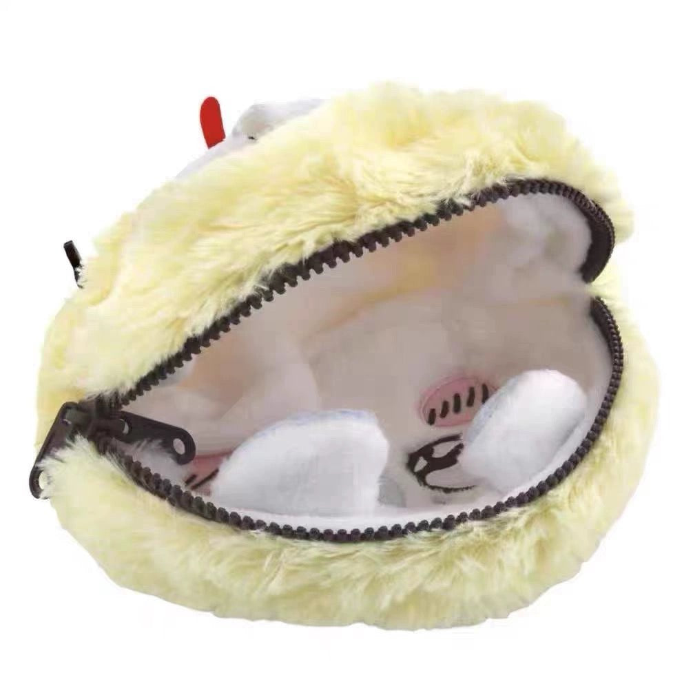 Japanese Cartoon Chiikawa Double Face Make Up Bag | ChiiKawa Hachiware Usagi Momonga Monster - Kawaii Plush Doll Purse Bag WinnieTheBirds Toy Shop