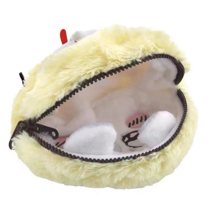 Japanese Cartoon Chiikawa Double Face Make Up Bag | ChiiKawa Hachiware Usagi Momonga Monster - Kawaii Plush Doll Purse Bag WinnieTheBirds Toy Shop