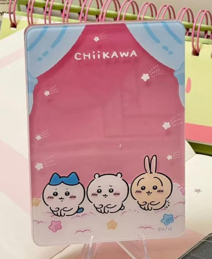 ChiiKawa X Miniso | ChiiKawa Hachiware Usagi Watching Shooting Star Acrylic Cardholder - Kawaii items Room Decoration Item  WinnieTheBirds Toy Shop