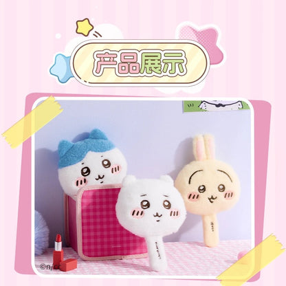 ChiiKawa X Miniso | ChiiKawa Hachiware Usagi Hand Plush Mirror - Kawaii Items  WinnieTheBirds Toy Shop