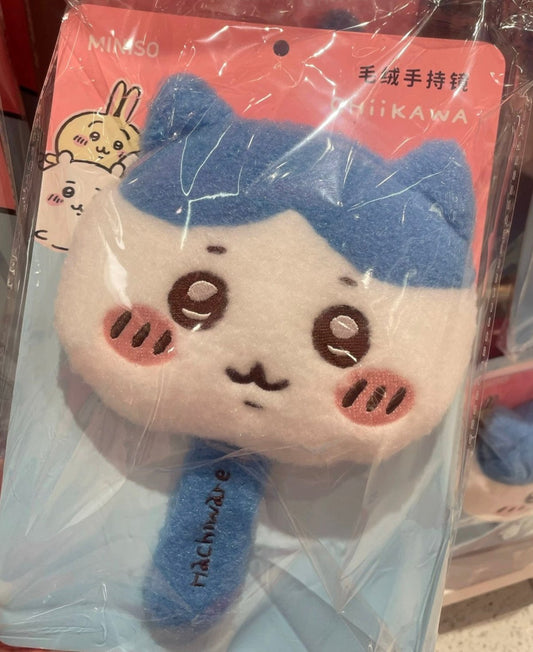 ChiiKawa X Miniso | ChiiKawa Hachiware Usagi Hand Plush Mirror - Kawaii Items  WinnieTheBirds Toy Shop