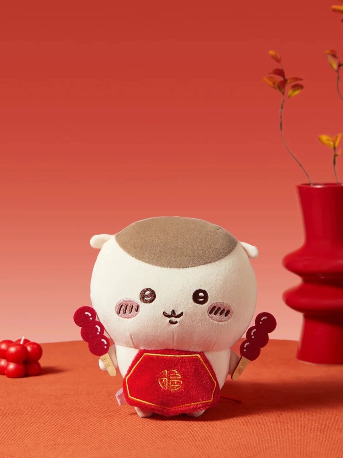 ChiiKawa X Miniso Chinese New Year Limited Series | ChiiKawa Hachiware Usagi Momonga Kurimanju Rakko Plush Doll Kawaii Items Room Decoration doll  WinnieTheBirds Toy Shop