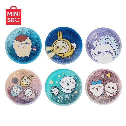ChiiKawa X Miniso | ChiiKawa Hachiware Usagi Momonga Kurimanju Glitter Quicksand Badge Mystery Bag - Kawaii Items Room Decoration  WinnieTheBirds Toy Shop
