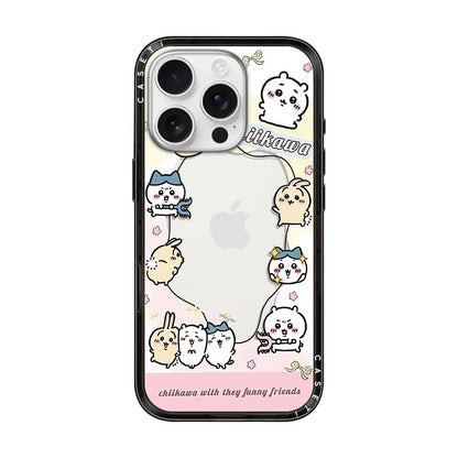 Japanese Cartoon ChiiKawa Clear with Transparent Black Frame New Version Case | Cute Icon & Friends 8 Styles ChiiKawa Hachiware Usagi - iPhone Case 13 14 15 16 17 Pro Promax