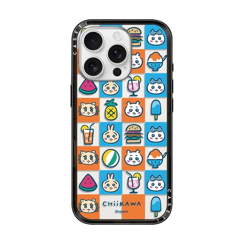 Japanese Cartoon ChiiKawa Clear with Transparent Black Frame New Version Case | Summer Time Party 12 Styles - iPhone Case 13 14 15 16 17 Pro Promax