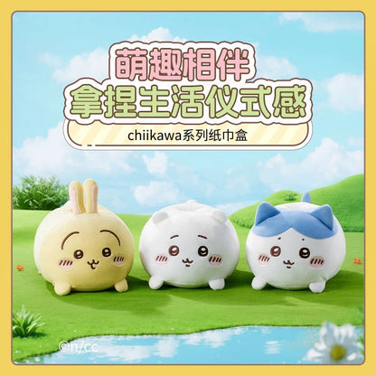 ChiiKawa X Miniso | ChiiKawa Hachiware Usagi Cotton Tissue Paper Box Holder - Kawaii Items doll