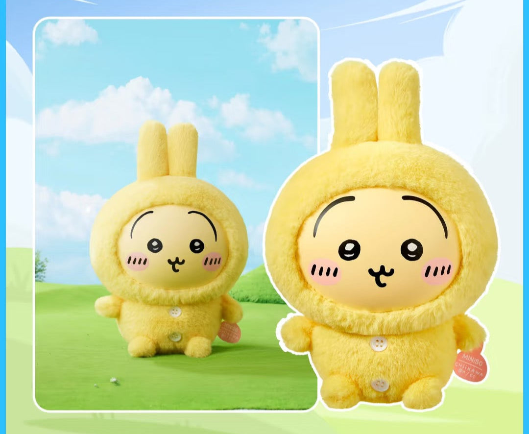 ChiiKawa X Miniso Plush Pajamas Party Series | ChiiKawa Hachiware Usagi Momonga Kurimanju Rakko Plastic Plush Doll Kawaii Items Room Decoration doll  WinnieTheBirds Toy Shop