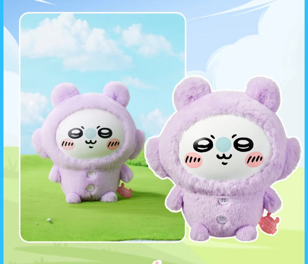 ChiiKawa X Miniso Plush Pajamas Party Series | ChiiKawa Hachiware Usagi Momonga Kurimanju Rakko Plastic Plush Doll Kawaii Items Room Decoration doll  WinnieTheBirds Toy Shop