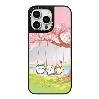 Japanese Cartoon ChiiKawa Mirror Phone Case | ChiiKawa Hachiware Usagi Travel Series - iPhone Case 11 12 13 14 15 16 Pro Promax WinnieTheBirds Toy Shop