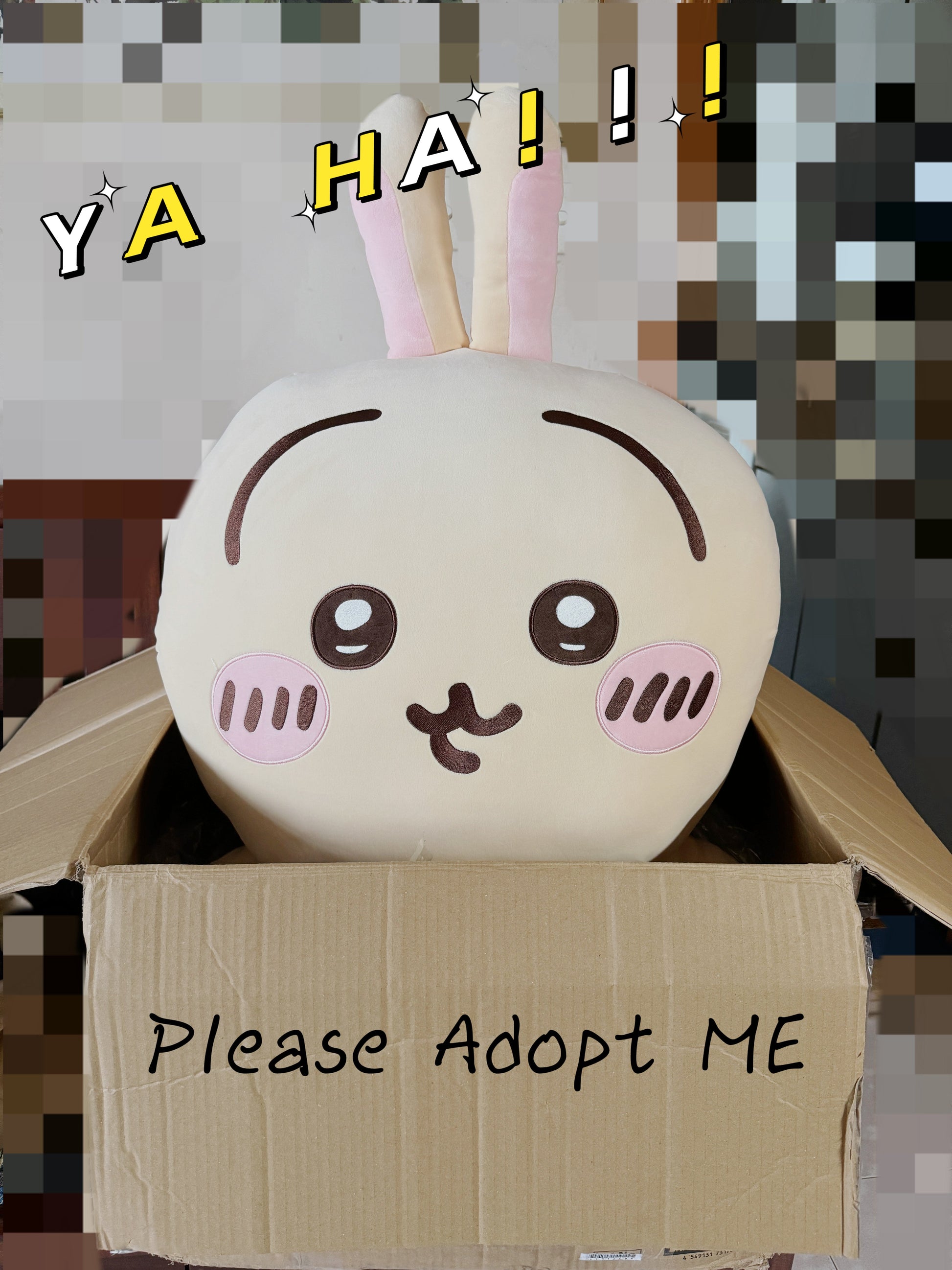 ChiiKawa X Miniso | ChiiKawa Hachiware Usagi -  90cm Super Giant Sitting Plush Doll Kawaii items Room Decoration doll  WinnieTheBirds Toy Shop