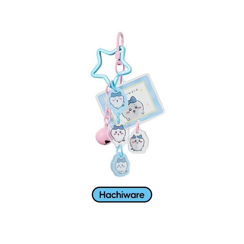 ChiiKawa X Miniso | ChiiKawa Hachiware Usagi Star Acrylic with Bell Keychain - Kawaii items Room Decoration  WinnieTheBirds Toy Shop