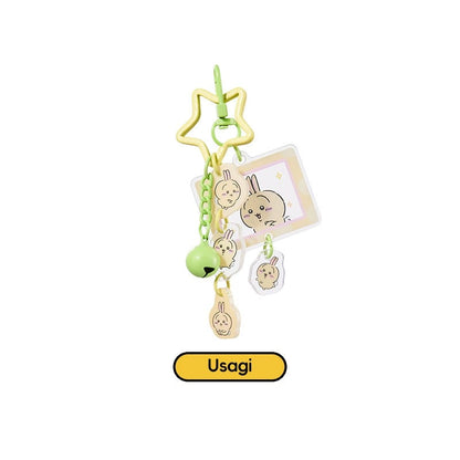 ChiiKawa X Miniso | ChiiKawa Hachiware Usagi Star Acrylic with Bell Keychain - Kawaii items Room Decoration  WinnieTheBirds Toy Shop