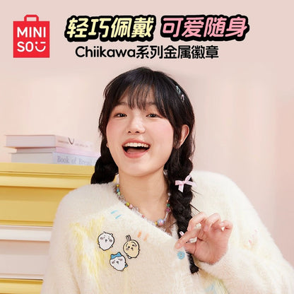 ChiiKawa X Miniso | ChiiKawa Hachiware Usagi Metal Pins - Kawaii items Room Decoration