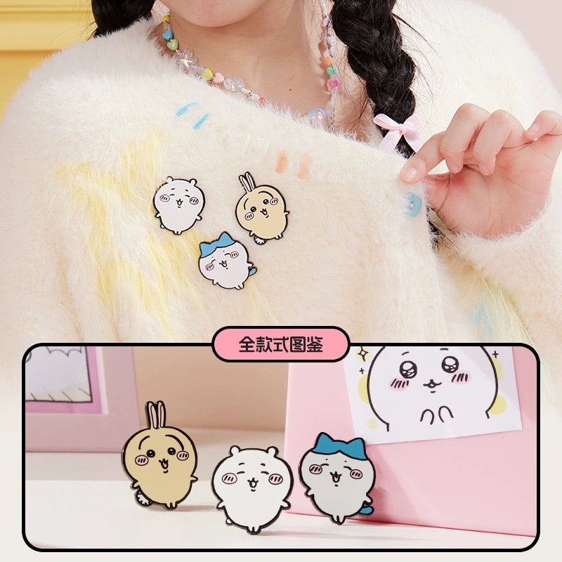 ChiiKawa X Miniso | ChiiKawa Hachiware Usagi Metal Pins - Kawaii items Room Decoration