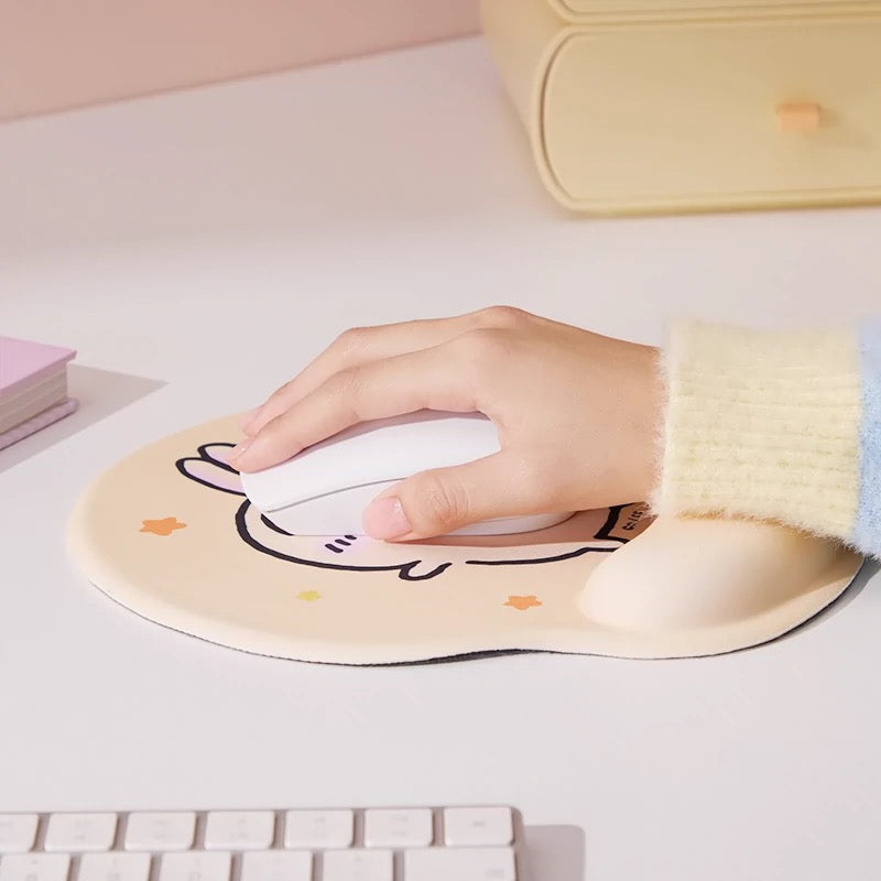 ChiiKawa X Miniso | ChiiKawa Hachiware Usagi Mouse Pad with Hand Pillow - Kawaii items Room Decoration  WinnieTheBirds Toy Shop
