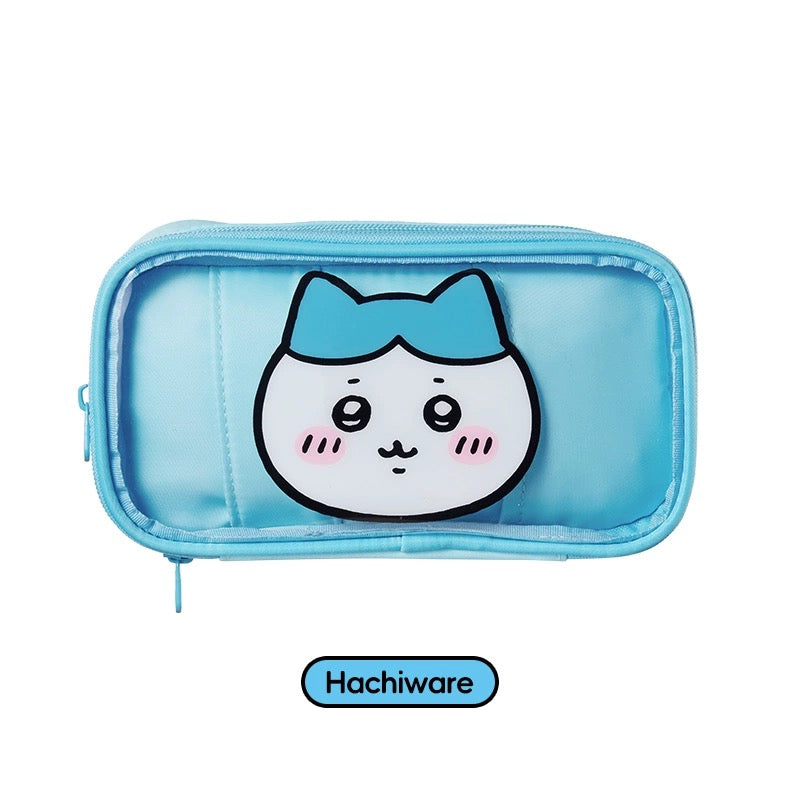 ChiiKawa X Miniso | ChiiKawa Hachiware Usagi Plastic Pencil Case Bag - Kawaii items Room Decoration  WinnieTheBirds Toy Shop