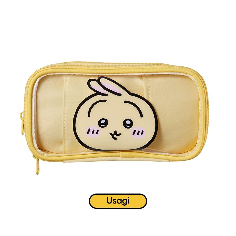ChiiKawa X Miniso | ChiiKawa Hachiware Usagi Plastic Pencil Case Bag - Kawaii items Room Decoration  WinnieTheBirds Toy Shop