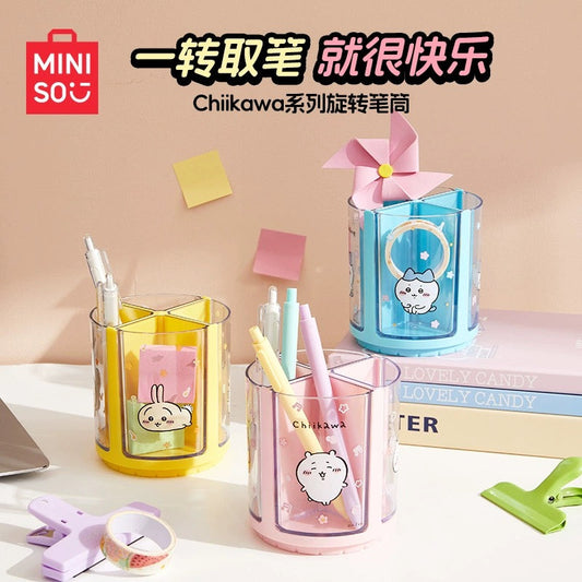 ChiiKawa X Miniso | ChiiKawa Hachiware Usagi Spin Pen Holder - Kawaii  Stationery Stand items Room Decoration