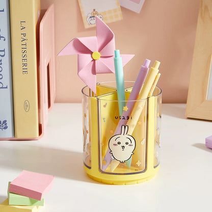 ChiiKawa X Miniso | ChiiKawa Hachiware Usagi Spin Pen Holder - Kawaii  Stationery Stand items Room Decoration