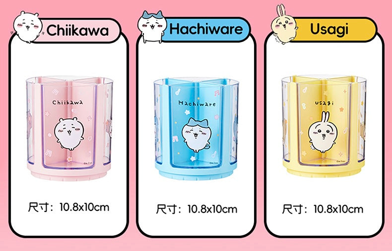 ChiiKawa X Miniso | ChiiKawa Hachiware Usagi Spin Pen Holder - Kawaii  Stationery Stand items Room Decoration