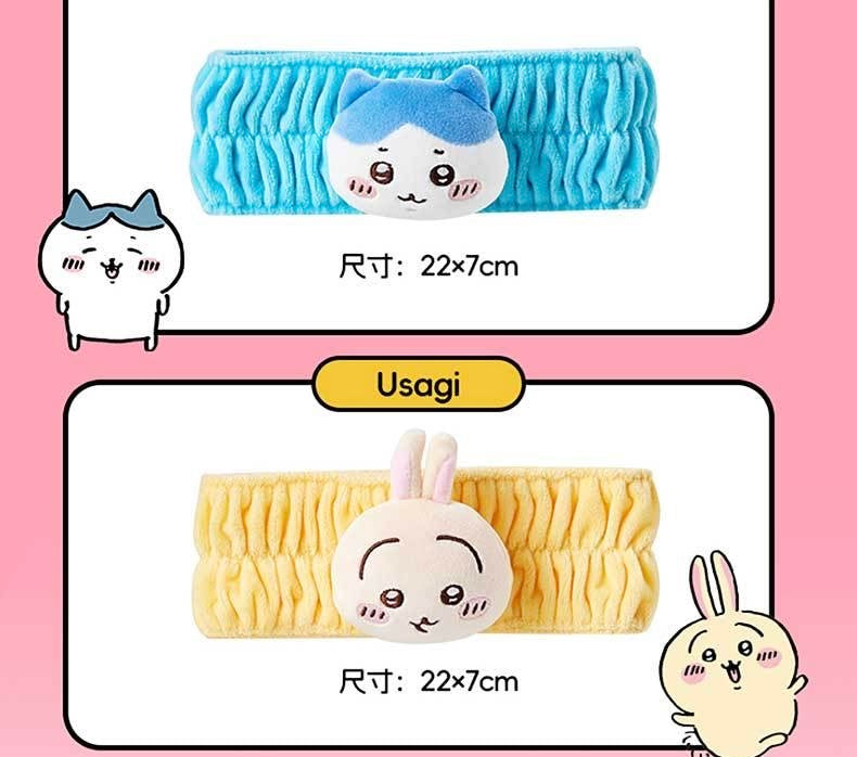 ChiiKawa X Miniso | ChiiKawa Hachiware Usagi Headband - Makeup Kawaii items Room Decoration doll  WinnieTheBirds Toy Shop