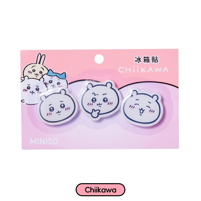 ChiiKawa X Miniso | ChiiKawa Hachiware Usagi Big Head Fridge Magnet - Kawaii items Room Decoration  WinnieTheBirds Toy Shop