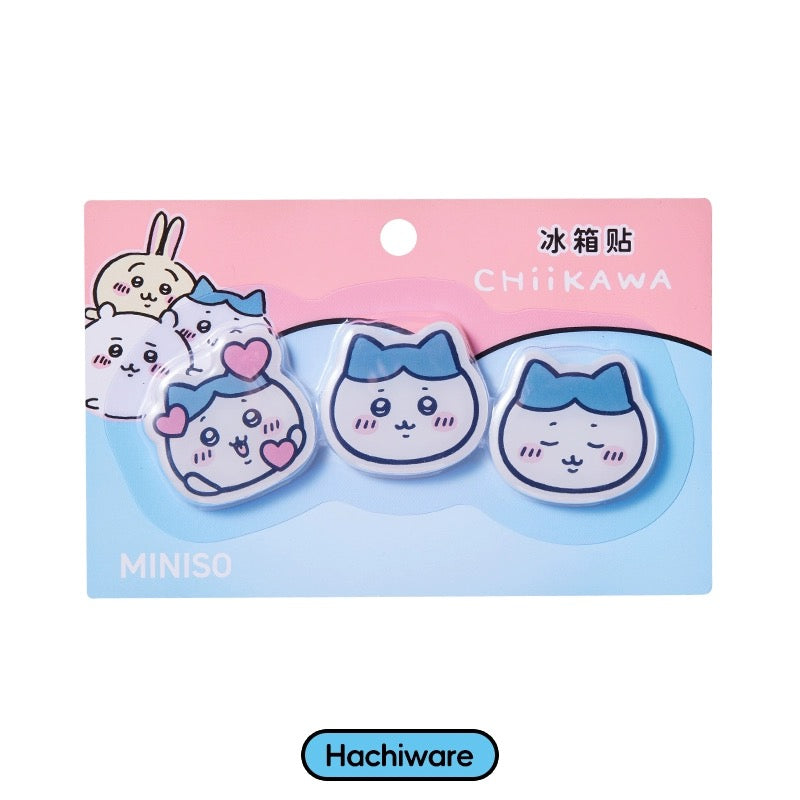 ChiiKawa X Miniso | ChiiKawa Hachiware Usagi Big Head Fridge Magnet - Kawaii items Room Decoration  WinnieTheBirds Toy Shop