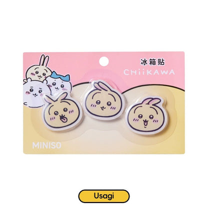 ChiiKawa X Miniso | ChiiKawa Hachiware Usagi Big Head Fridge Magnet - Kawaii items Room Decoration  WinnieTheBirds Toy Shop