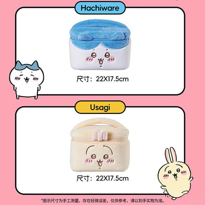 ChiiKawa X Miniso | ChiiKawa Hachiware Usagi Plush Make Up Bag- Kawaii items Room Decoration  WinnieTheBirds Toy Shop