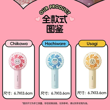 ChiiKawa X Miniso | ChiiKawa Hachiware Usagi Mini Fan - USB Handheld Fan Kawaii items Room Decoration doll  WinnieTheBirds Toy Shop