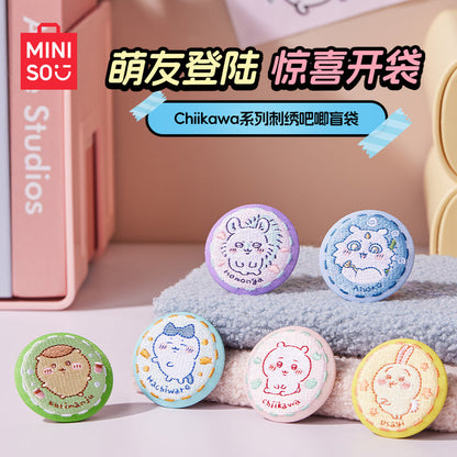 ChiiKawa X Miniso | ChiiKawa Hachiware Usagi Momonga Kurimanju Anoko Embroidery Cute Badge - Kawaii Items Room Decoration