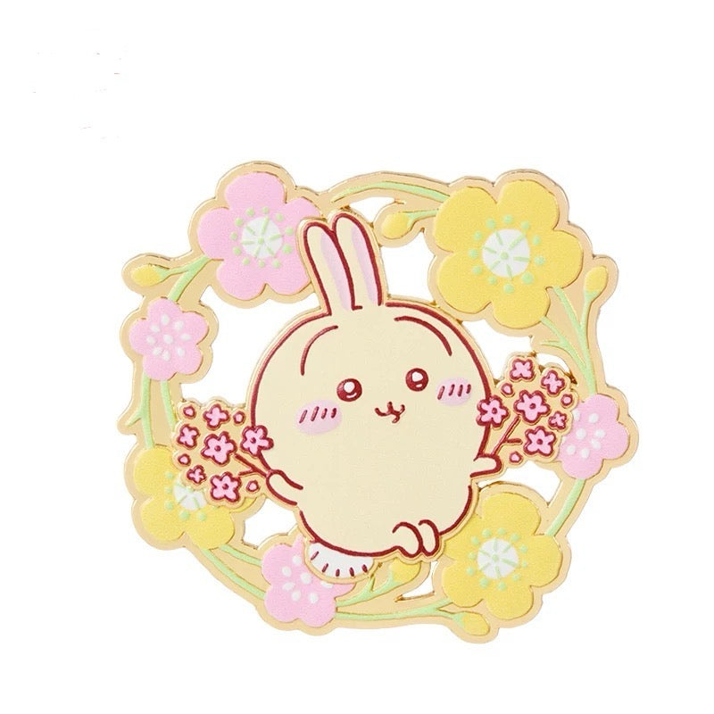 ChiiKawa X Miniso Sakura Limited Series | ChiiKawa Hachiware Usagi - Metal Magnet Pin Kawaii Items Room Decoration Item  WinnieTheBirds Toy Shop