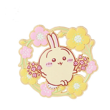 ChiiKawa X Miniso Sakura Limited Series | ChiiKawa Hachiware Usagi - Metal Magnet Pin Kawaii Items Room Decoration Item  WinnieTheBirds Toy Shop