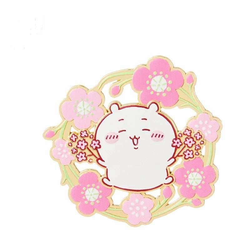 ChiiKawa X Miniso Sakura Limited Series | ChiiKawa Hachiware Usagi - Metal Magnet Pin Kawaii Items Room Decoration Item  WinnieTheBirds Toy Shop