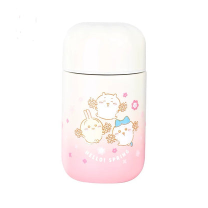 ChiiKawa X Miniso Sakura Series | ChiiKawa Hachiware Usagi Sakura Metal Water Bottle Kawaii Items Room Decoration Doll