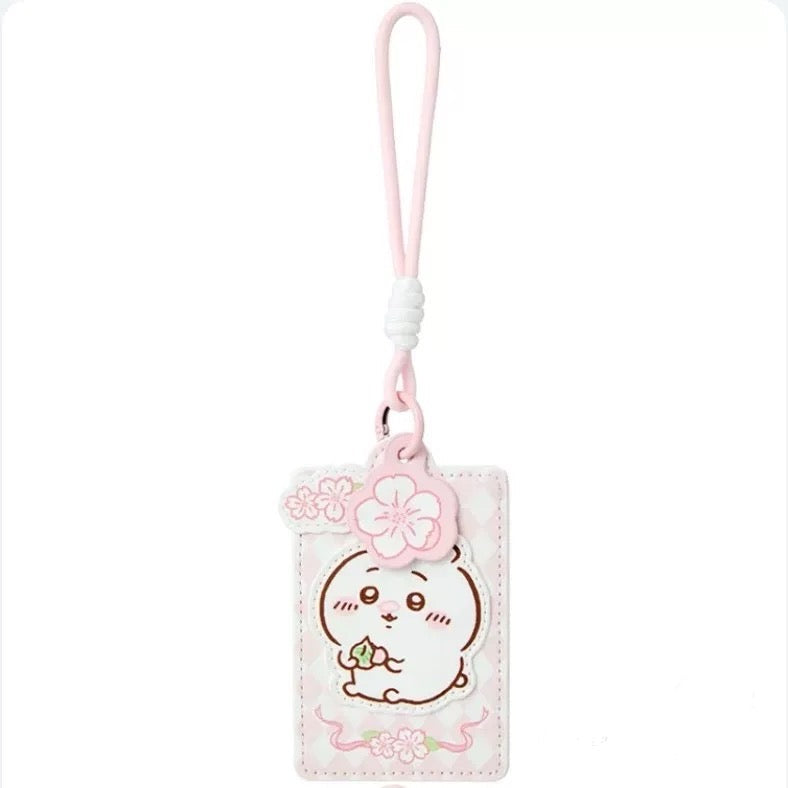 ChiiKawa X Miniso Sakura Limited Series | ChiiKawa Hachiware Usagi Momonga Sakura Cardholder - Kawaii Items Room Decoration Item  WinnieTheBirds Toy Shop