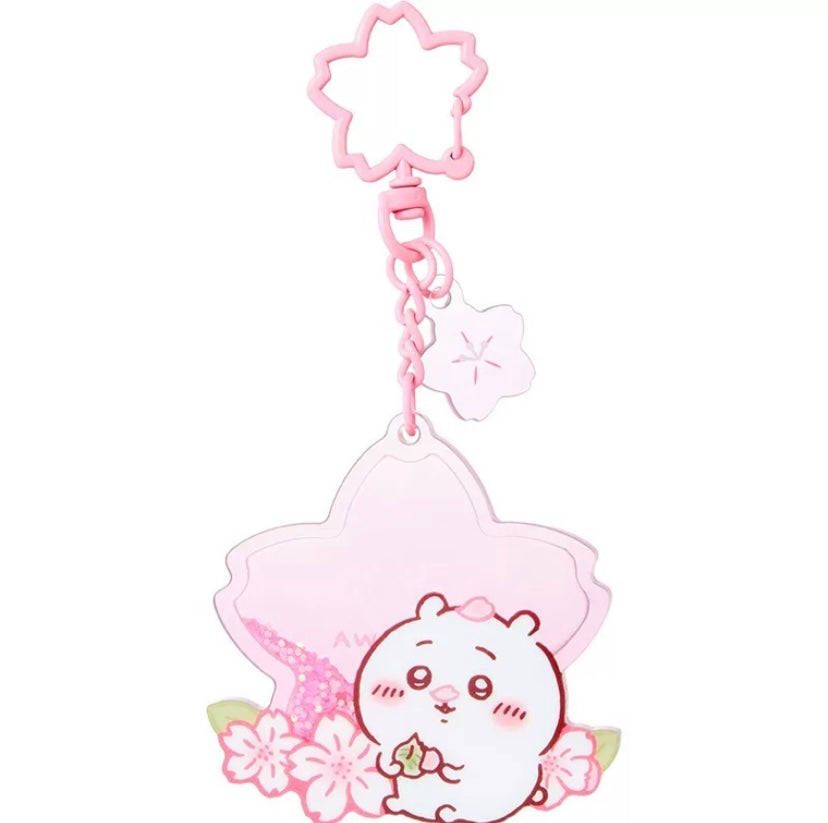 ChiiKawa X Miniso Sakura Limited Series | ChiiKawa Hachiware Usagi Momonga Sakura Quicksand Acrylic Keychain - Kawaii Items  WinnieTheBirds Toy Shop