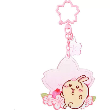 ChiiKawa X Miniso Sakura Limited Series | ChiiKawa Hachiware Usagi Momonga Sakura Quicksand Acrylic Keychain - Kawaii Items  WinnieTheBirds Toy Shop